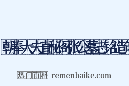 朝奉大夫直秘阁张公墓志铭造句是什么意思的图片